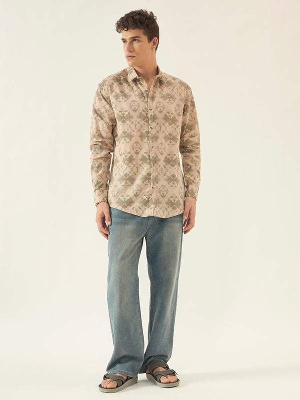 Men’s Cotton Printed Full Sleeve Summer Shirt – Regular Fit