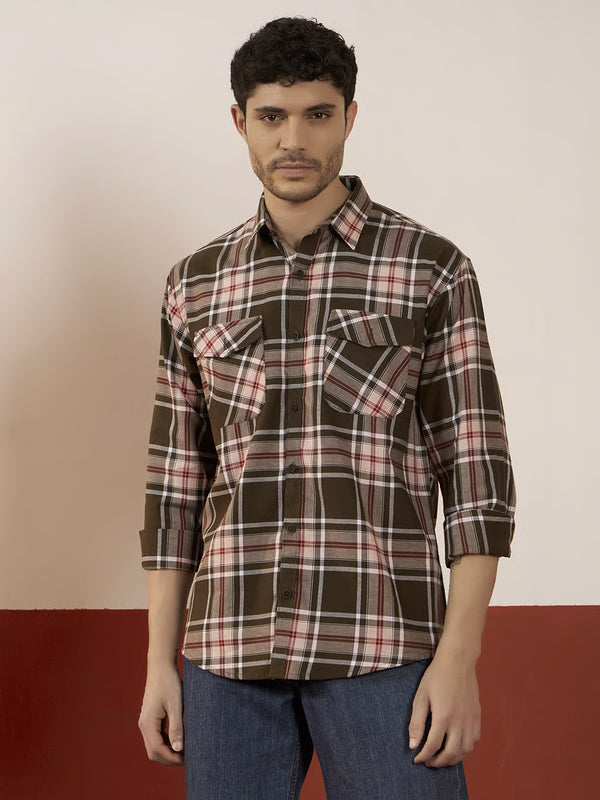 REBELAW Oversized Statement Shirt – Full Sleeve | Double Pocket | Back Print