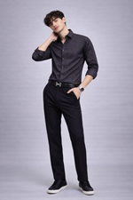 Men’s Satin Cotton Printed Shirt – Regular Fit