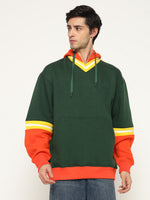 Men’s Colour Block Patch Hoodie – Full Sleeve