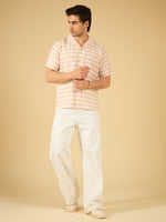 Pink Striped Cotton Resort Shirt