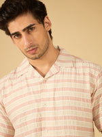 Pink Striped Cotton Resort Shirt