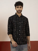 REBELAW Classic Grid Cotton Regular Fit Shirt