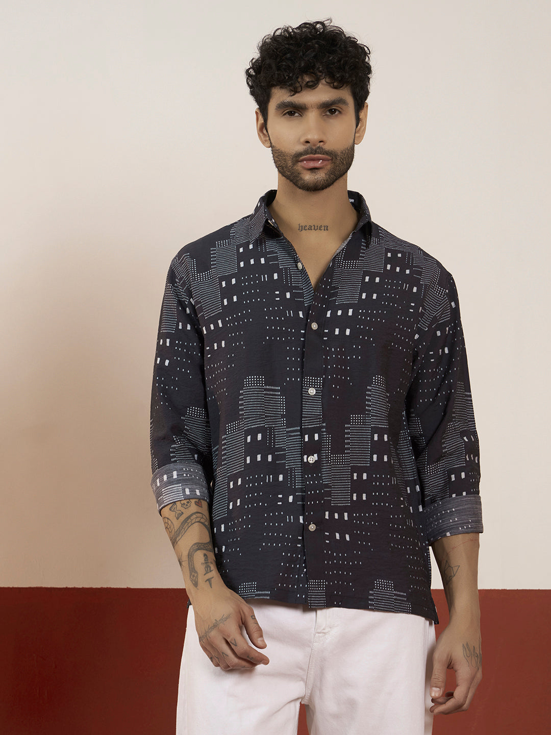 REBELAW City Pattern Easy-Care Shirt