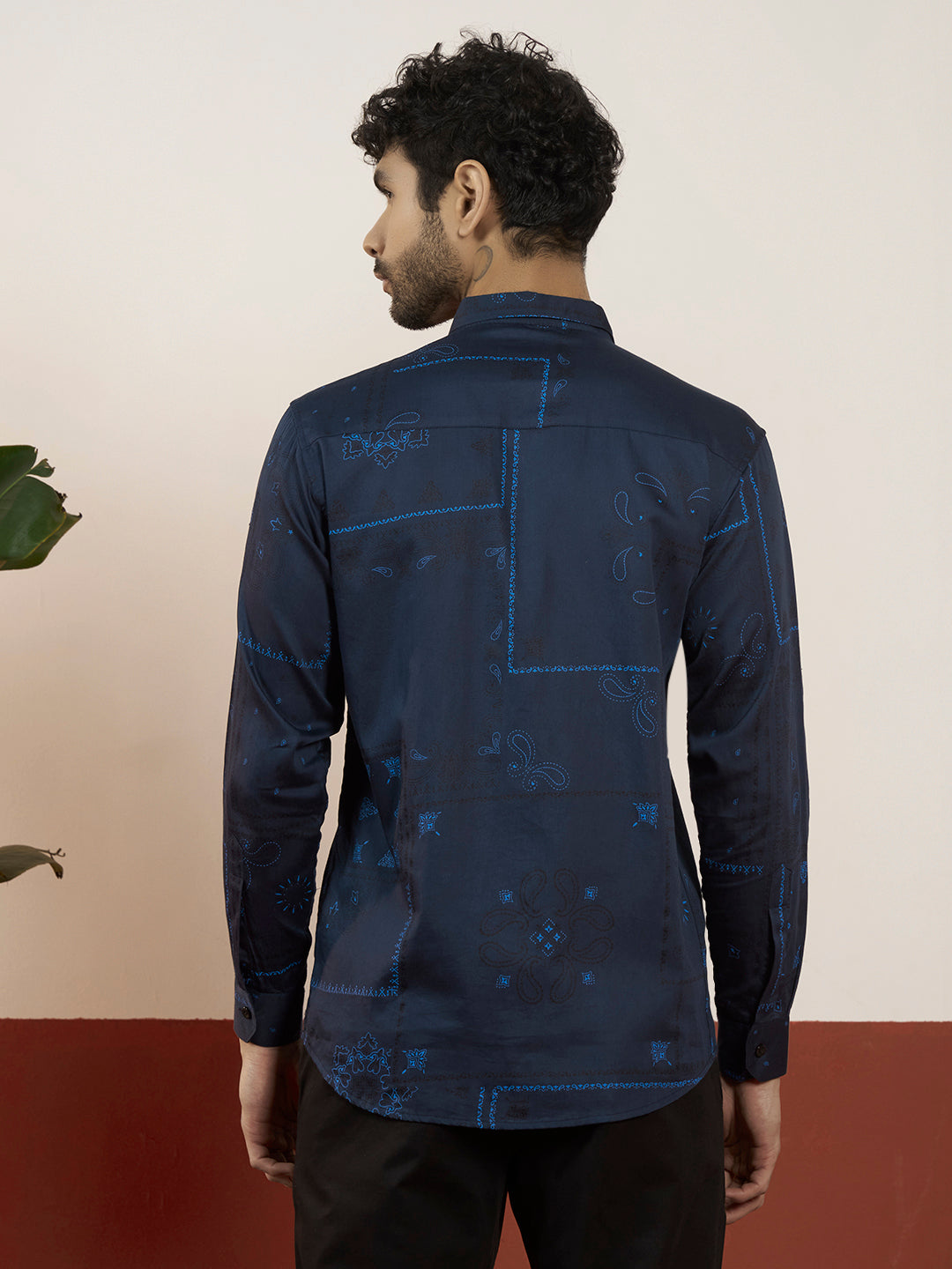 The Indigo Blueprint Graphic Shirt