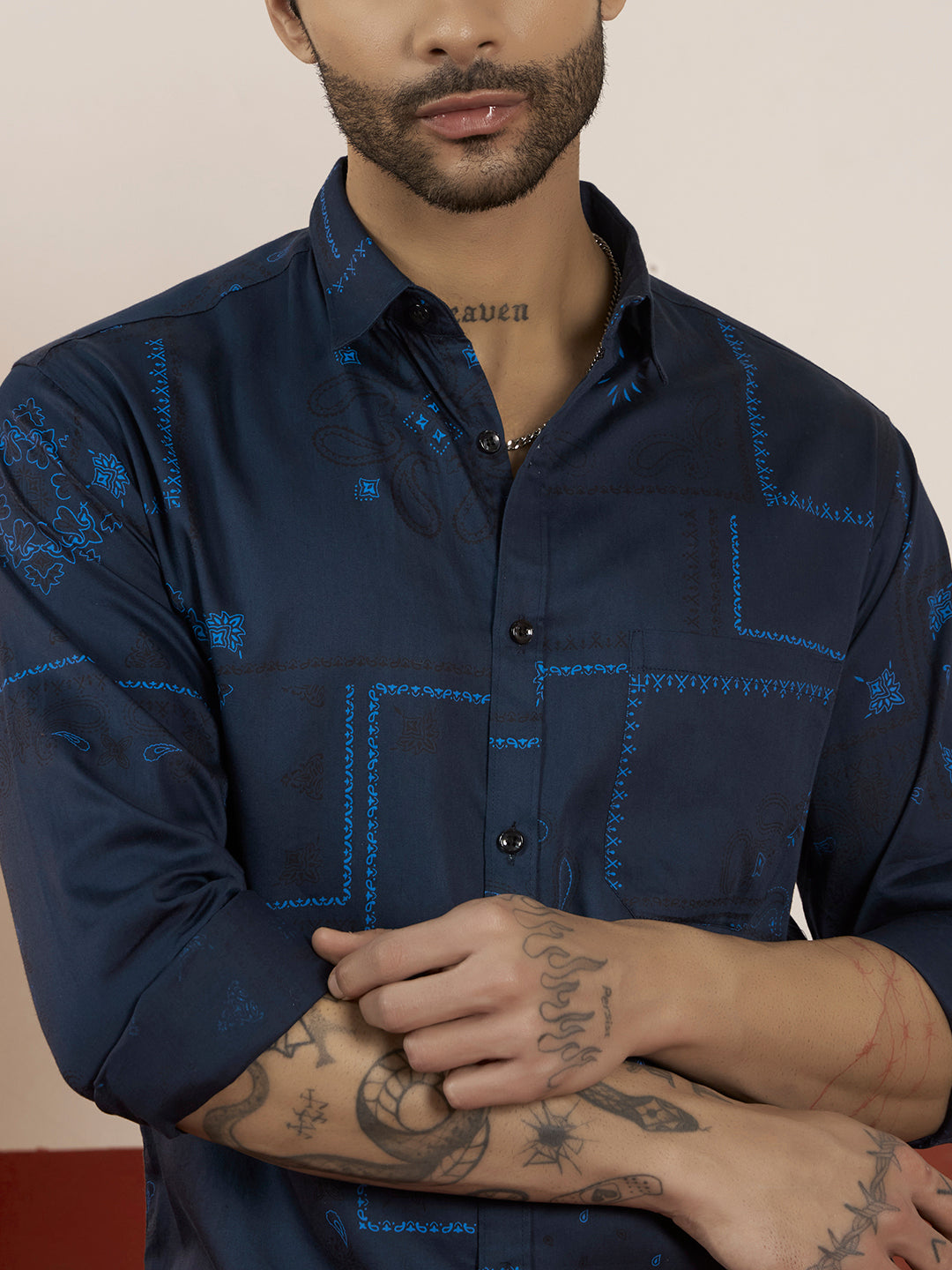 The Indigo Blueprint Graphic Shirt