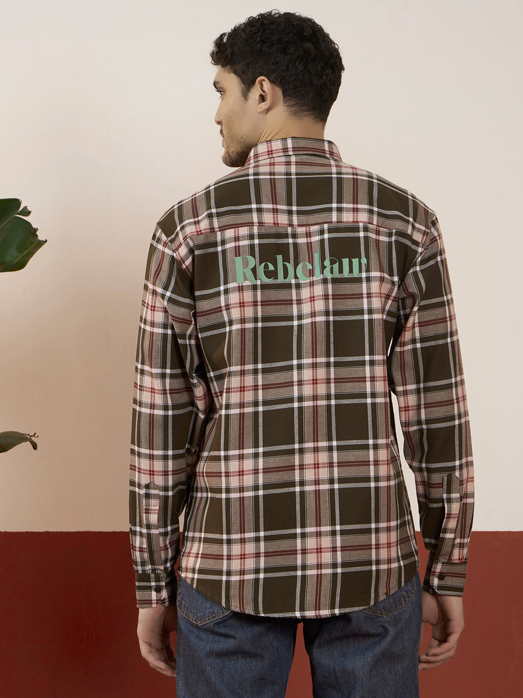 REBELAW Oversized Statement Shirt – Full Sleeve | Double Pocket | Back Print