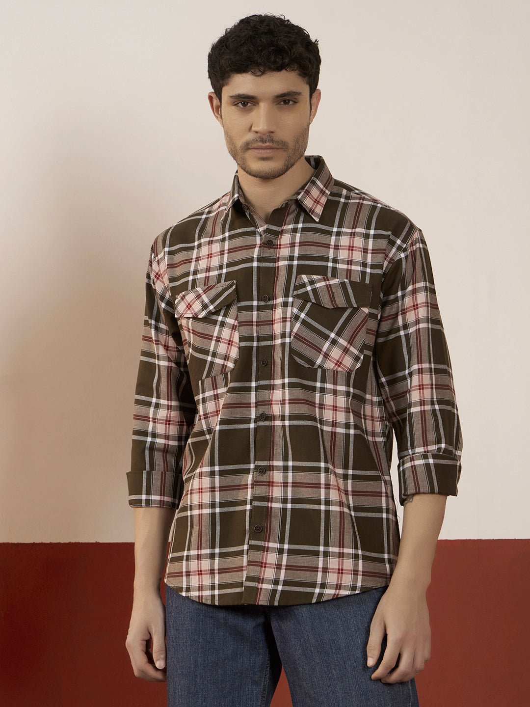 REBELAW Oversized Statement Shirt – Full Sleeve | Double Pocket | Back Print