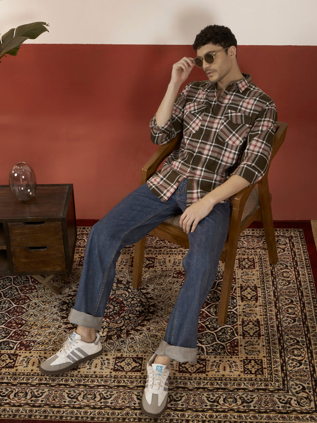 REBELAW Oversized Statement Shirt – Full Sleeve | Double Pocket | Back Print