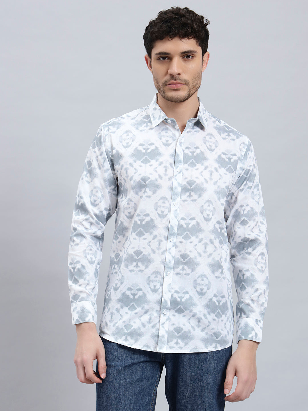 Men’s Cotton Printed Full Sleeve Summer Shirt – Regular Fit