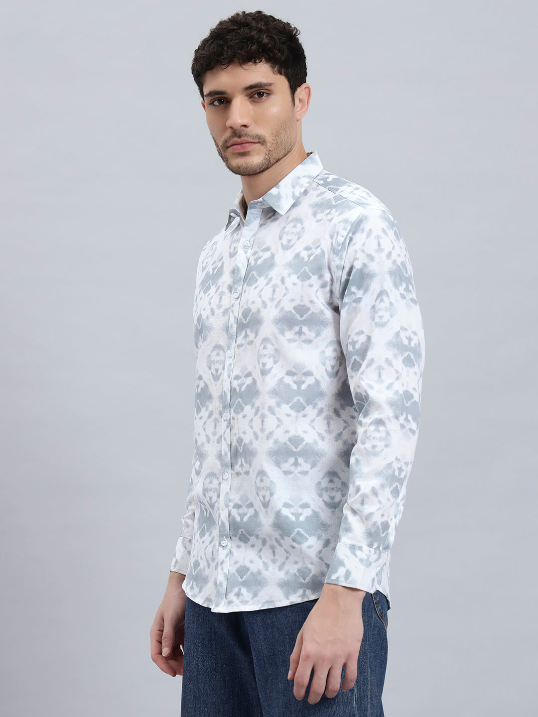 Men’s Cotton Printed Full Sleeve Summer Shirt – Regular Fit