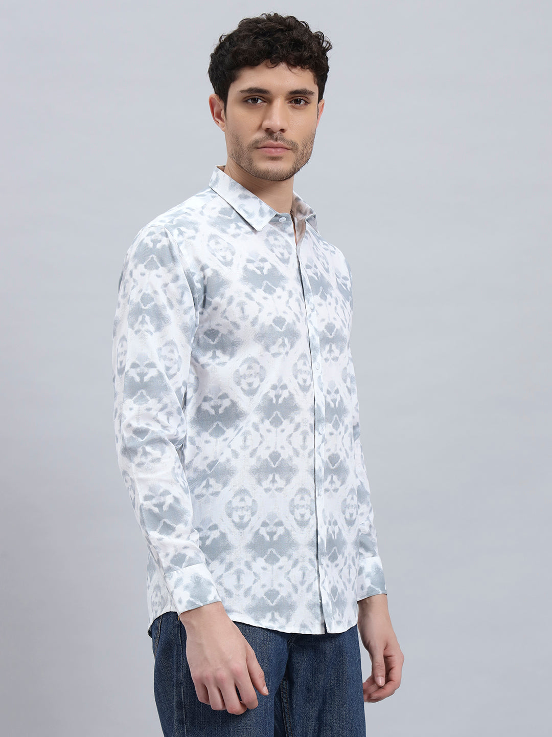 Men’s Cotton Printed Full Sleeve Summer Shirt – Regular Fit