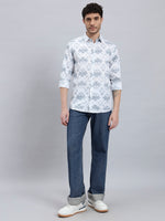 Men’s Cotton Printed Full Sleeve Summer Shirt – Regular Fit