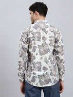 REBELAW Soft Bloom Cotton Linen Floral Shirt