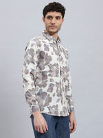 REBELAW Soft Bloom Cotton Linen Floral Shirt