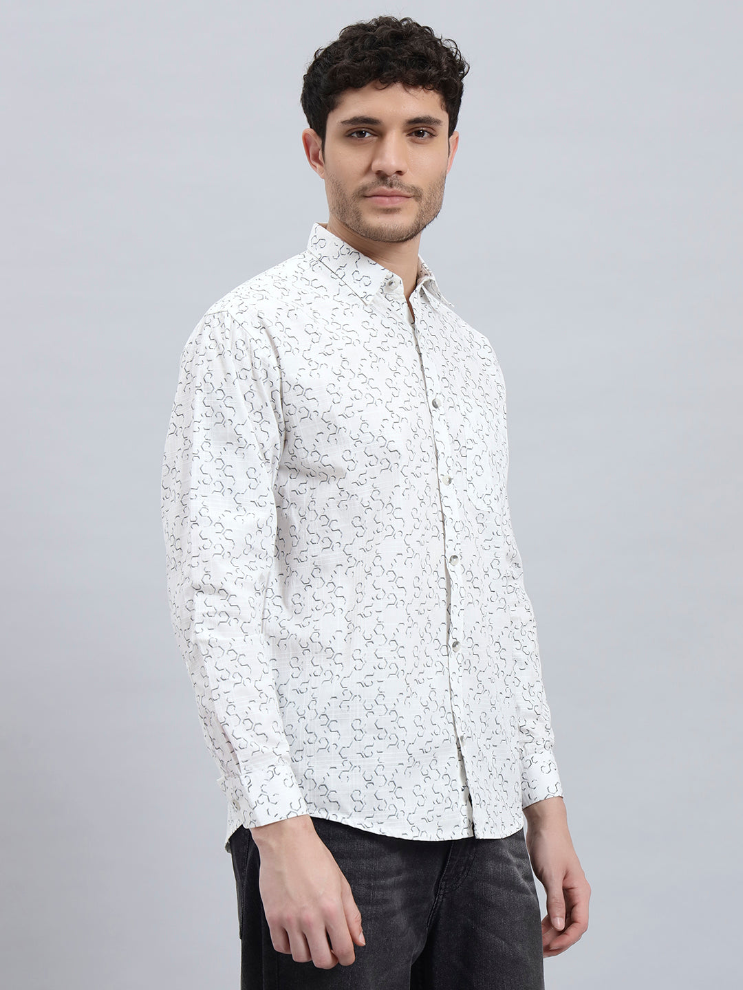 Men’s Cotton Printed Full Sleeve Summer Shirt – Regular Fit