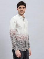 The Dusk Ombre Men’s Cotton Linen Full Sleeve Summer Shirt – Regular Fit