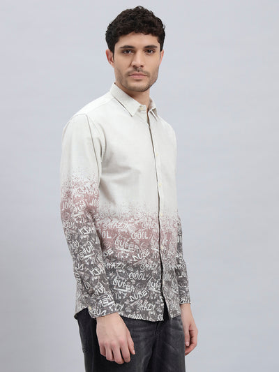 The Dusk Ombre Men’s Cotton Linen Full Sleeve Summer Shirt – Regular Fit
