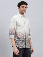 The Dusk Ombre Men’s Cotton Linen Full Sleeve Summer Shirt – Regular Fit