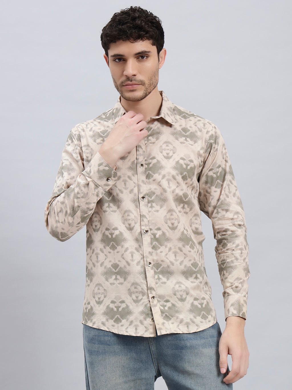 Men’s Cotton Printed Full Sleeve Summer Shirt – Regular Fit