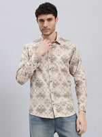 Men’s Cotton Printed Full Sleeve Summer Shirt – Regular Fit