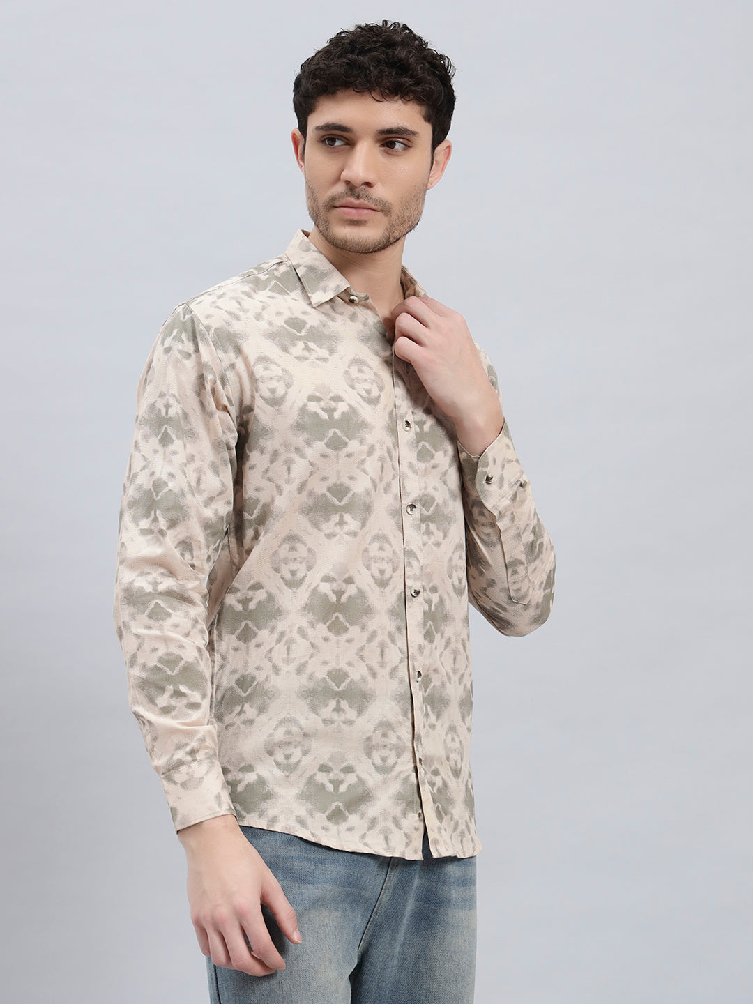 Men’s Cotton Printed Full Sleeve Summer Shirt – Regular Fit