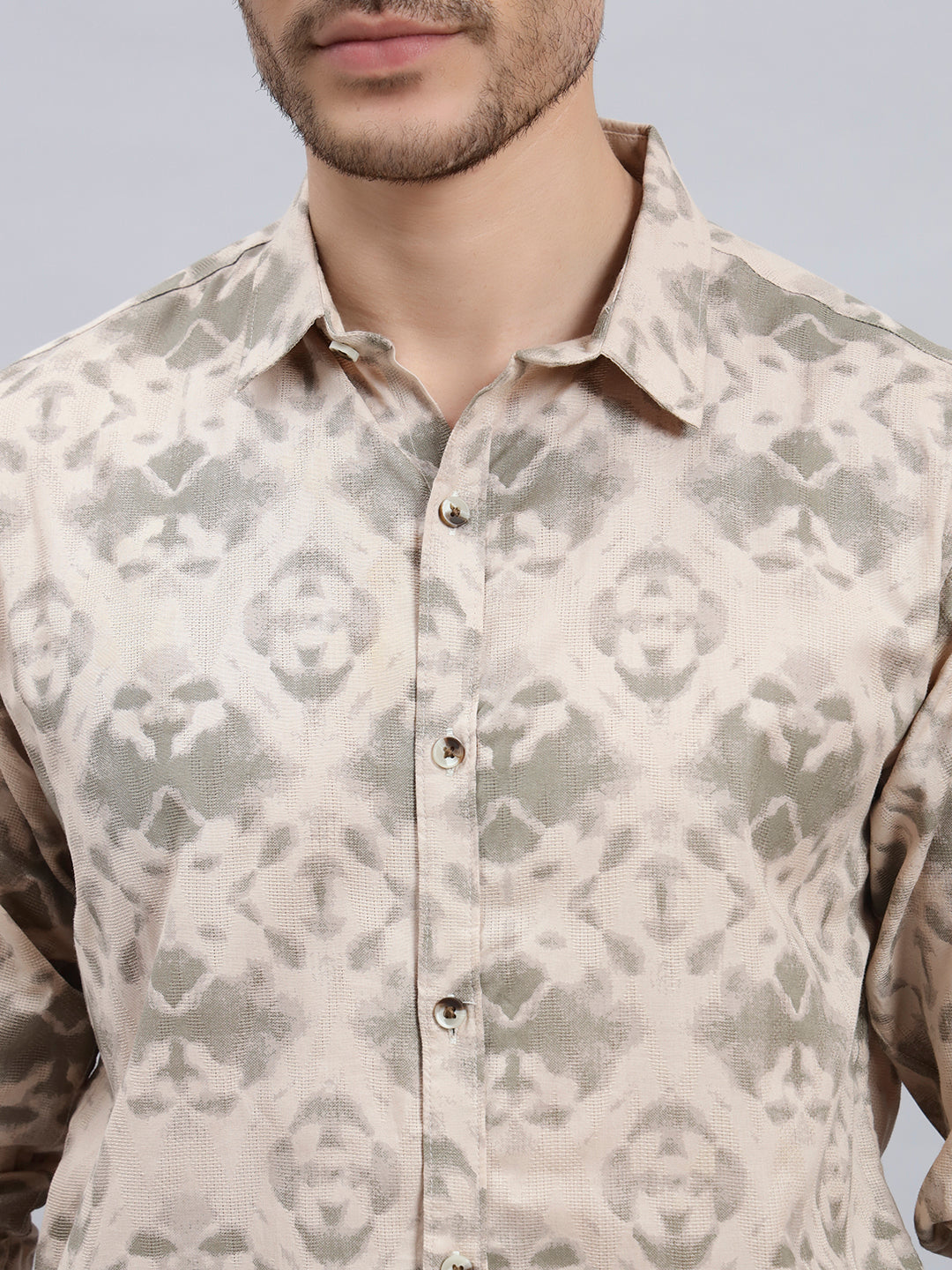 Men’s Cotton Printed Full Sleeve Summer Shirt – Regular Fit