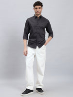 Men’s Satin Cotton Printed Shirt – Regular Fit