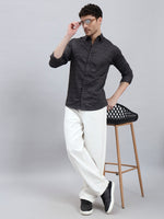 Men’s Satin Cotton Printed Shirt – Regular Fit