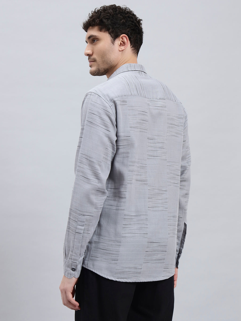 REBELAW Urban Texture Cotton Regular Fit Shirt