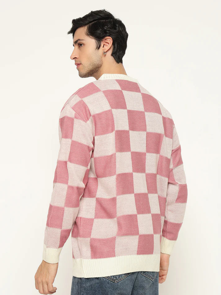 Men’s Checkered Polycotton Sweatshirt – Full Sleeve | Super Warm
