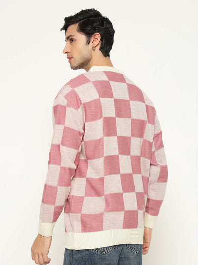 Men’s Checkered Polycotton Sweatshirt – Full Sleeve | Super Warm