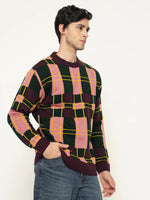 Men’s Checkered Polycotton Sweatshirt – Full Sleeve | Super Warm