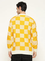 Men’s Checkered Polycotton Sweatshirt – Full Sleeve | Super Warm