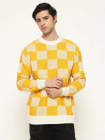 Men’s Checkered Polycotton Sweatshirt – Full Sleeve | Super Warm