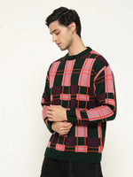 Men’s Checkered Polycotton Sweatshirt – Full Sleeve | Super Warm