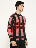 Men’s Checkered Polycotton Sweatshirt – Full Sleeve | Super Warm