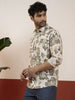 REBELAW Leaf Drift Linen Regular Fit Shirt