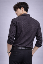 Men’s Satin Cotton Printed Shirt – Regular Fit