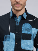 Men’s Satin Cotton Printed Full Sleeve Shirt – Regular Fit