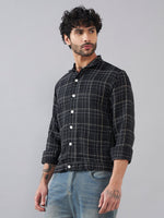Black Check Cotton Shacket