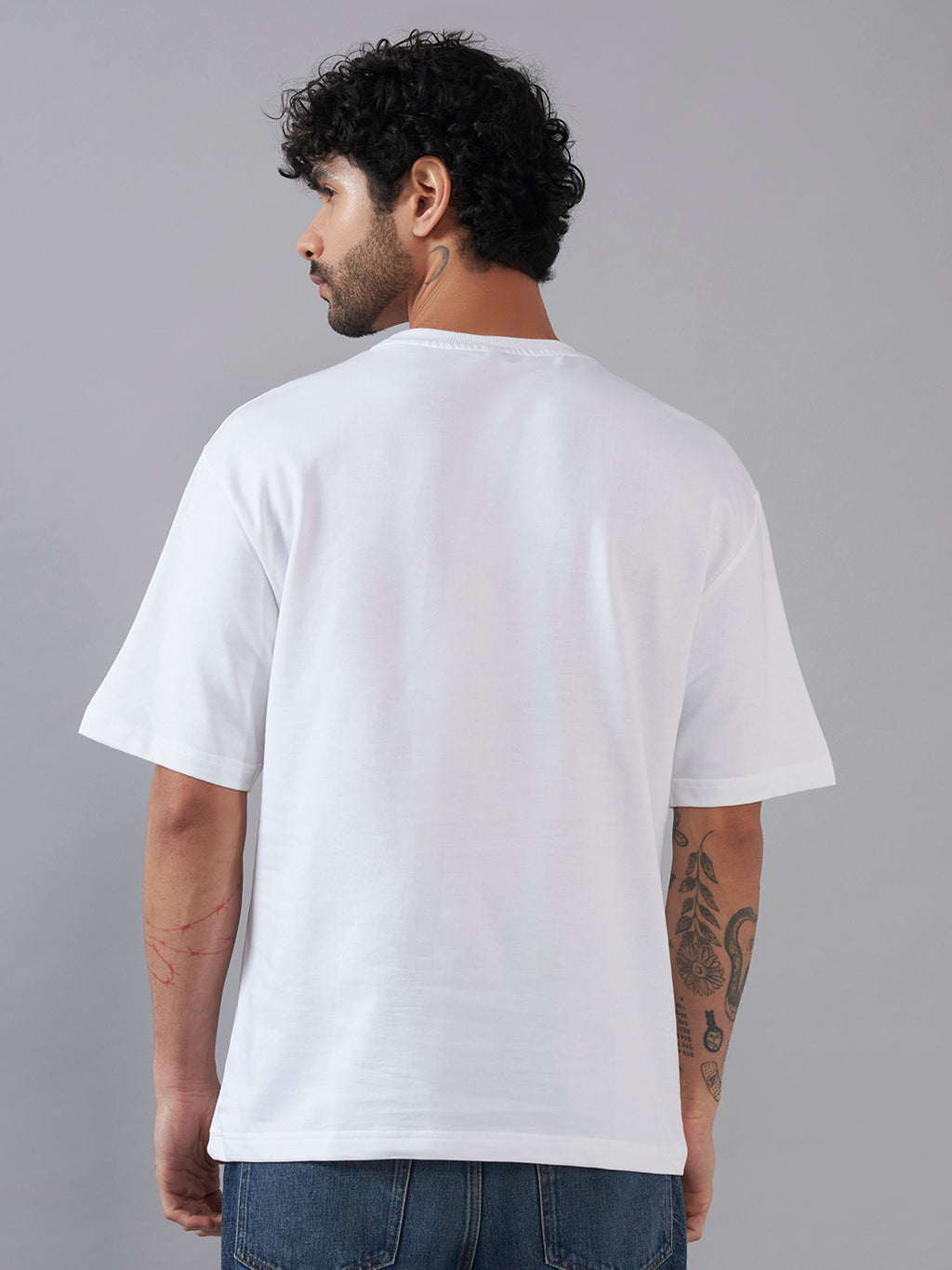 Men’s Oversized Drop Shoulder T-Shirt | 100% Premium Cotton | Classic White