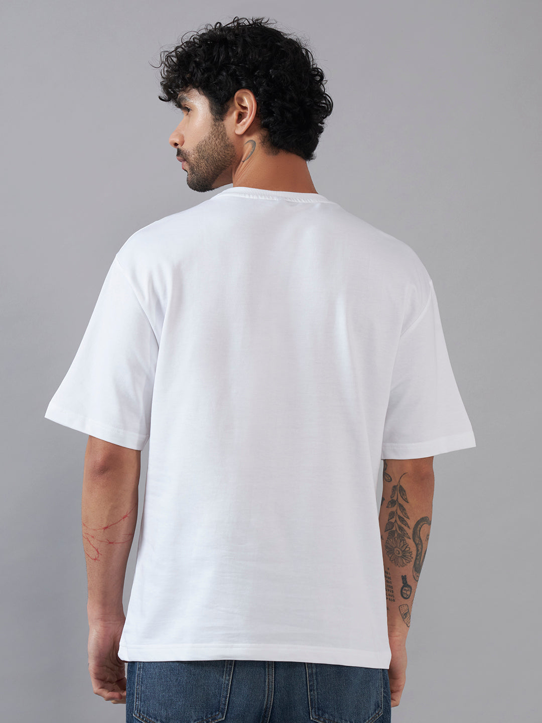 Men’s Oversized Drop Shoulder T-Shirt | 100% Premium Cotton | Classic White
