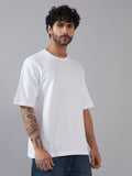 Men’s Oversized Drop Shoulder T-Shirt | 100% Premium Cotton | Classic White