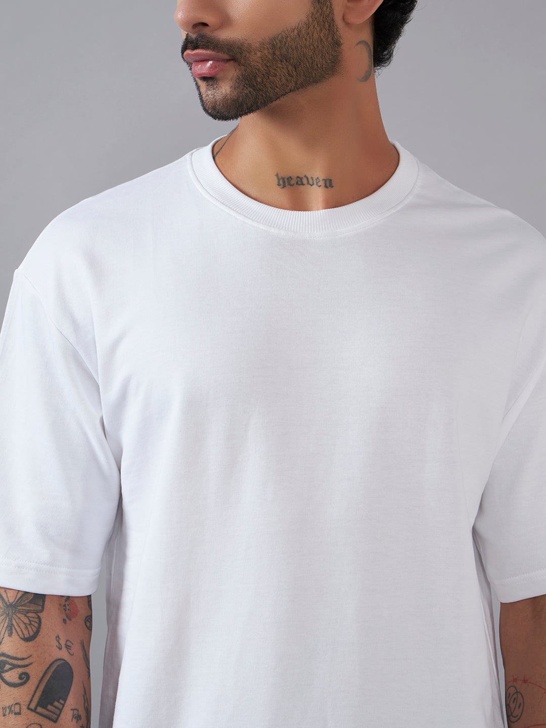 Men’s Oversized Drop Shoulder T-Shirt | 100% Premium Cotton | Classic White