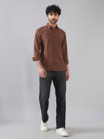 The Rich Brown Crinkle Finish Shirt