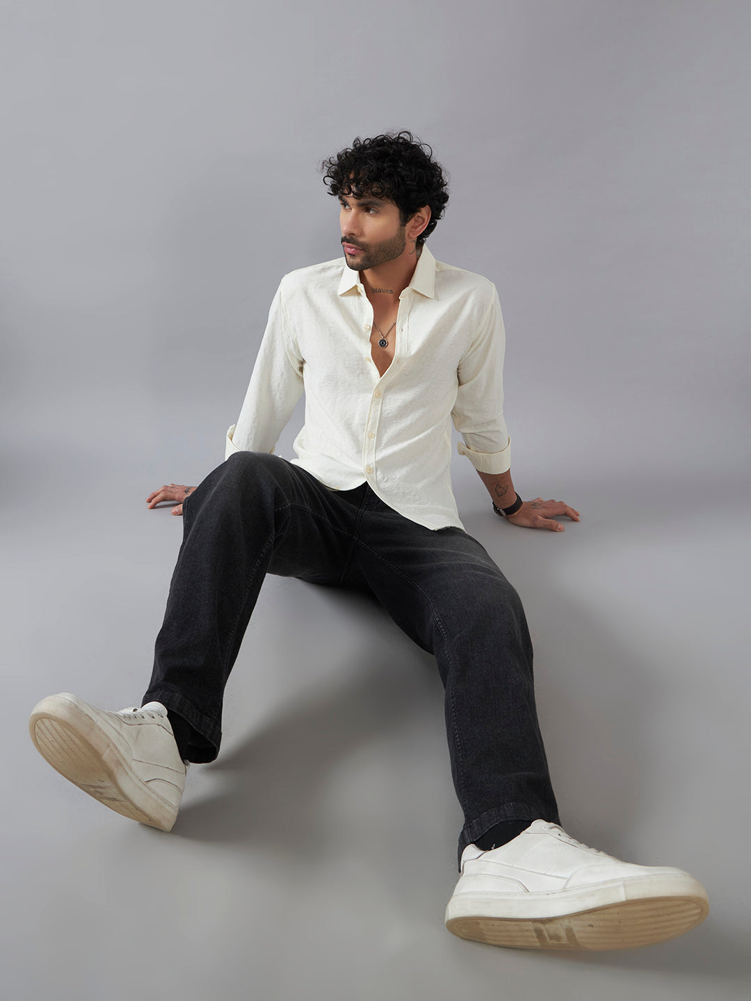 The Ivory Slub Textured Shirt