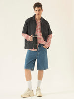 Ivory Pink Check Cotton Shirt