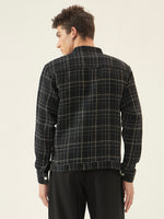 Black Check Cotton Shacket