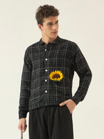 Black Check Cotton Shacket